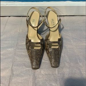 Petra snakeskin heels